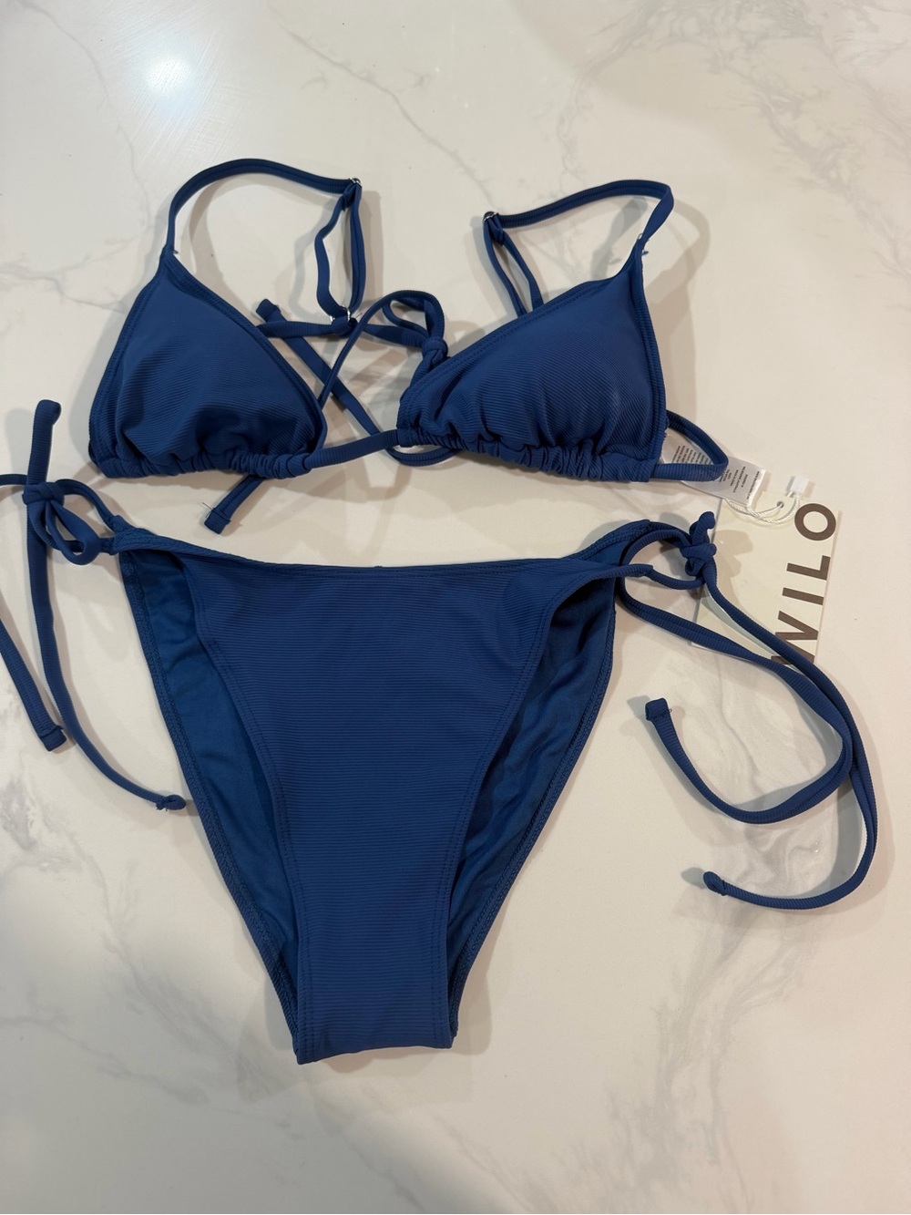 Wilo The Label Triangle String Bikini Set - Women size M